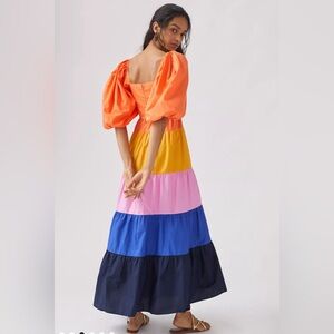 Farm Rio x Anthropologie Tier Dress Size Small NWT